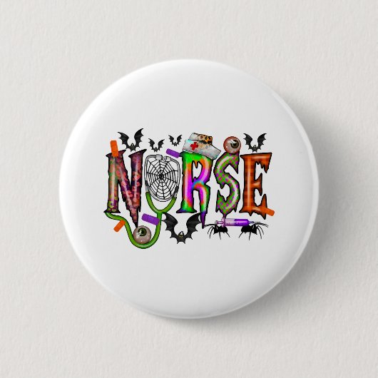 Nurse Halloween Button (Vorderseite)