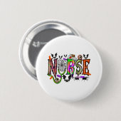 Nurse Halloween Button (Vorne & Hinten)