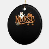 Nurse Halloween Cute Ghost and Pumpkin Essential T Keramik Ornament (Links)
