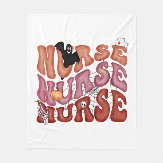 Nurse Halloween Fleecedecke (Vorderseite)