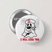 Nurse Halloween-Geist Button (Vorne & Hinten)