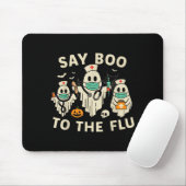 Nurse Halloween Ghost Crew Vaccine Say Boo To The Mousepad (Mit Mouse)