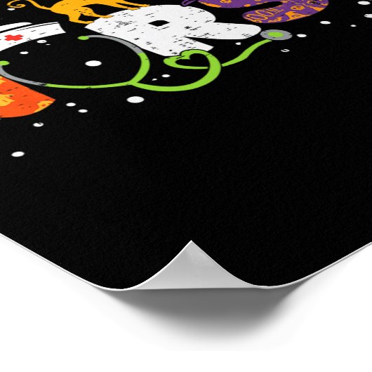 Nurse Halloween Kostüm Stethoscope Heartbeat Pump Poster (Ecke)