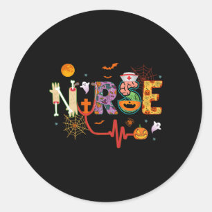 Nurse Halloween Kostüm Stethoscope Heartbeat Pump Runder Aufkleber