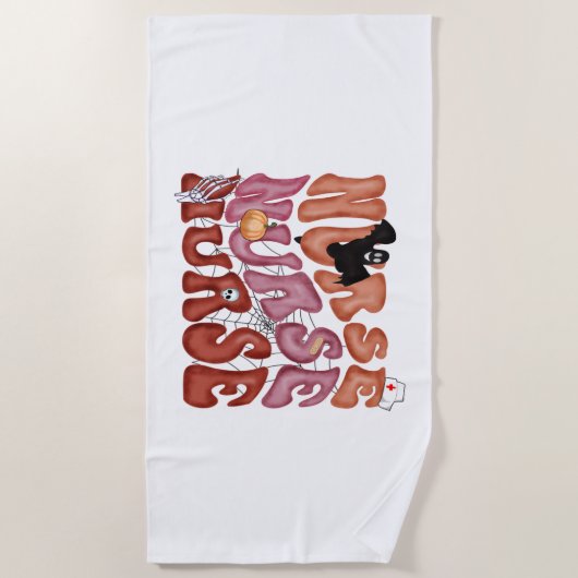 Nurse Halloween Strandtuch (Vorderseite)