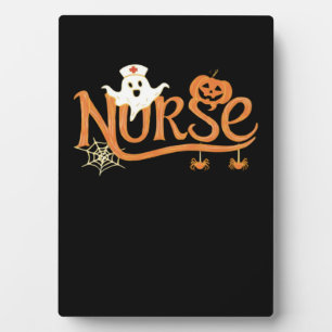 Nurse Halloween Süßer Geist und Kürbis Essential T Fotoplatte