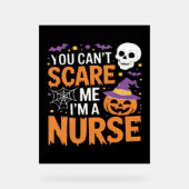Nurse Halloween Witch Funny Nursing Essential T-Sh Acrylschild (Vorderseite)