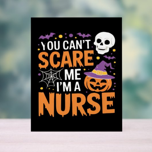 Nurse Halloween Witch Funny Nursing Essential T-Sh Acrylschild (Neutral)