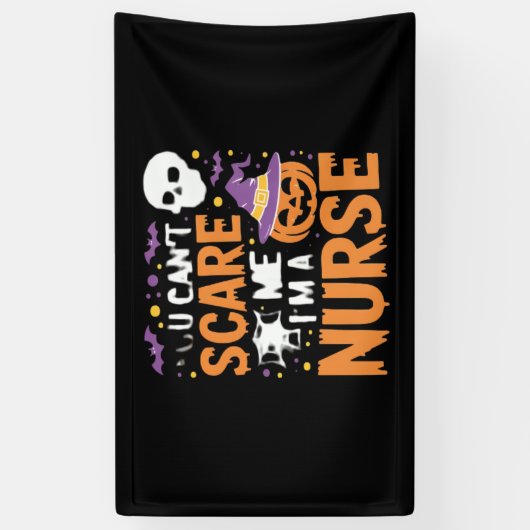Nurse Halloween Witch Funny Nursing Essential T-Sh Banner (Vertikal)