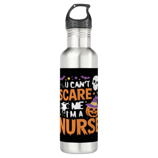 Nurse Halloween Witch Funny Nursing Essential T-Sh Edelstahlflasche (Vorderseite)