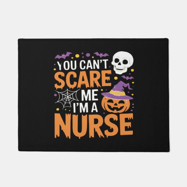 Nurse Halloween Witch Funny Nursing Essential T-Sh Fußmatte (Vorderseite)