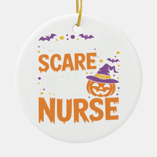 Nurse Halloween Witch Funny Nursing Essential T-Sh Keramik Ornament (Vorne)