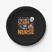 Nurse Halloween Witch Funny Nursing Essential T-Sh Pappteller (Vorderseite)