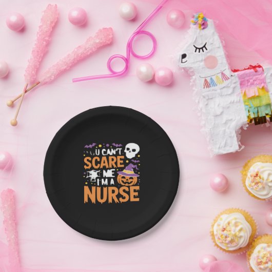 Nurse Halloween Witch Funny Nursing Essential T-Sh Pappteller (Party)