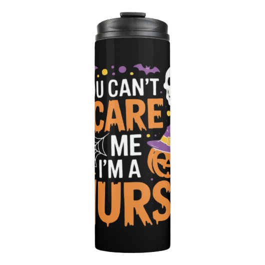 Nurse Halloween Witch Funny Nursing Essential T-Sh Thermosbecher (Vorderseite)