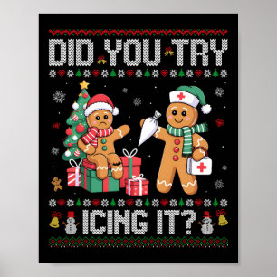 Nurse hast du versucht, es Weihnachten Retro-Finge Poster