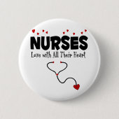 Nurse Heart Geschenk Button (Vorderseite)