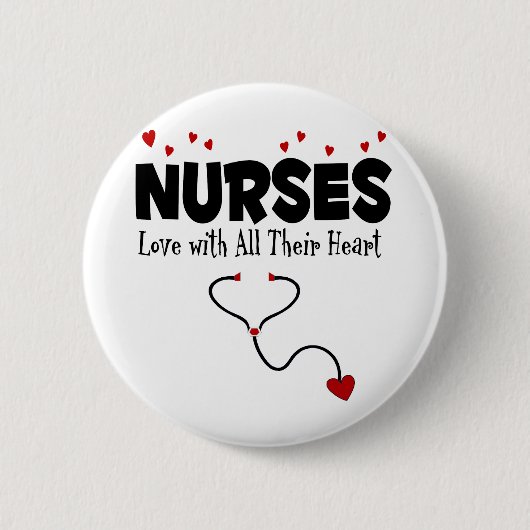 Nurse Heart Geschenk Button (Vorderseite)