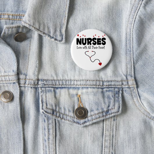 Nurse Heart Geschenk Button (Beispiel)