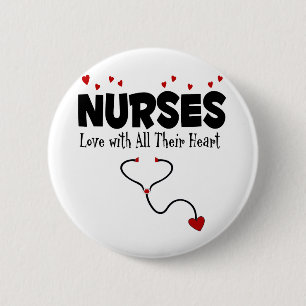 Nurse Heart Geschenk Button
