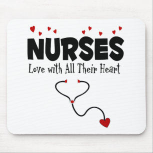 Nurse Heart Geschenk Mousepad