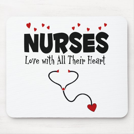 Nurse Heart Geschenk Mousepad (Vorne)