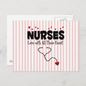 Nurse Heart Geschenk Postkarte (Vorne/Hinten)