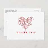 Nurse Heart Symbol Vielen Dank Postkarte (Vorne/Hinten)