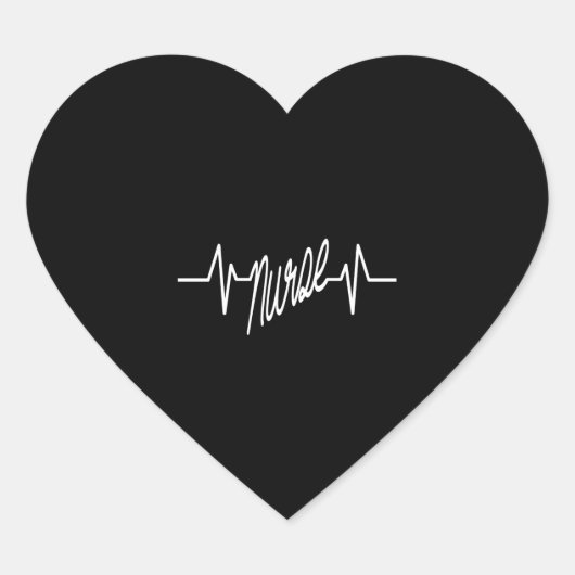 Nurse Heartbeat Herz-Aufkleber (Vorderseite)