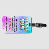 Nurse Hero Luggage tag Gepäckanhänger (Vorderseite (Horizontal))