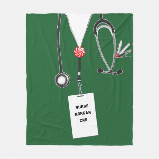 Nurse Holiday Geschenk Fleecedecke (Vorderseite)