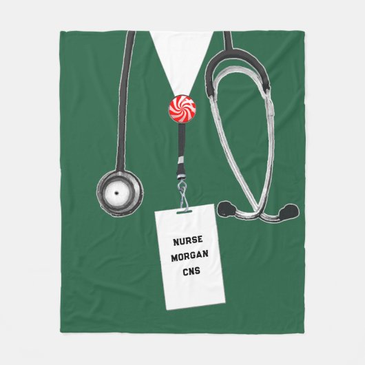 Nurse Holiday Geschenk Fleecedecke (Vorderseite)