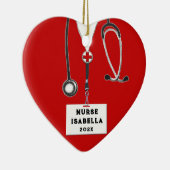 Nurse Holiday Geschenk Keramik Ornament (Rechts)