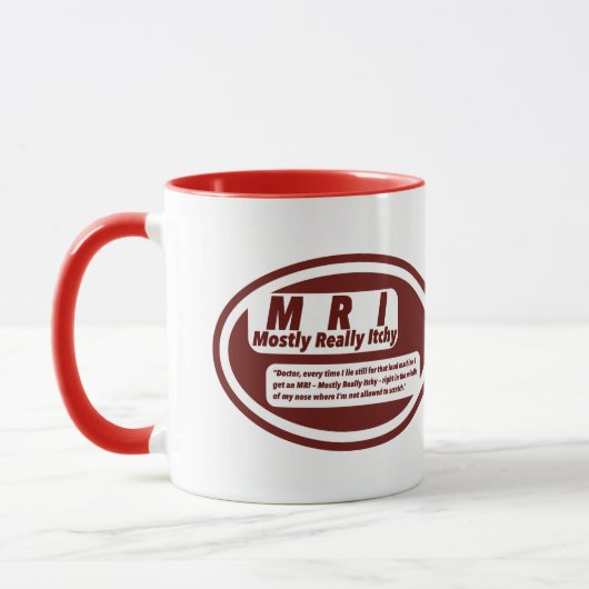 Nurse Humor Print Novelty: M R I , mugs Tasse (Links)