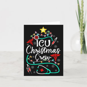 Nurse Icu Weihnachtsbaum Crew Pflegen Weihnachtsba Karte