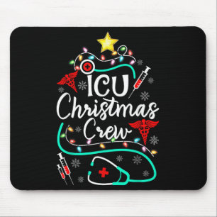 Nurse Icu Weihnachtsbaum Crew Pflegen Weihnachtsba Mousepad