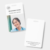 Nurse ID Foto Simple Logo Abzeichen Ausweis (Front & Back)