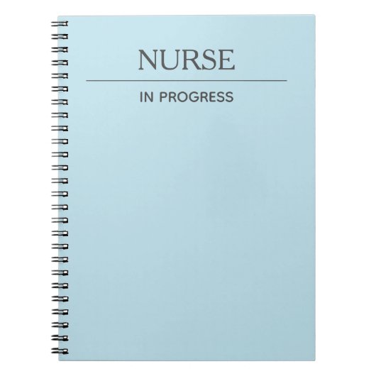 Nurse In Progress Custom Pastel Blue Notebook Notizblock (Vorderseite)