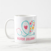 Nurse Individuelle Name Geschenk Kaffee Tasse (Links)