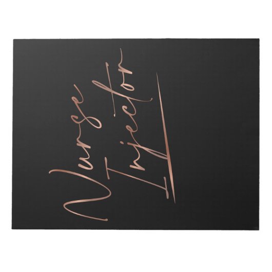 Nurse Injektor Abschluss Ästhetische Nurs Notizblock (Vorderseite)