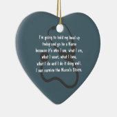 Nurse Inspirational Herz Weihnachtsgeschenk Keramik Ornament (Rechts)