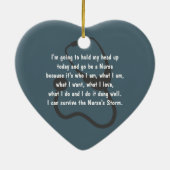 Nurse Inspirational Herz Weihnachtsgeschenk Keramik Ornament (Hinten)