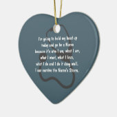 Nurse Inspirational Herz Weihnachtsgeschenk Keramik Ornament (Links)