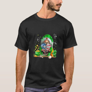 Nurse Irish Gnome Clover Nursing Lover St Patricks T-Shirt