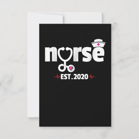 Nurse ist 2020 RN Nursing School Graduation RSVP Karte (Vorderseite)