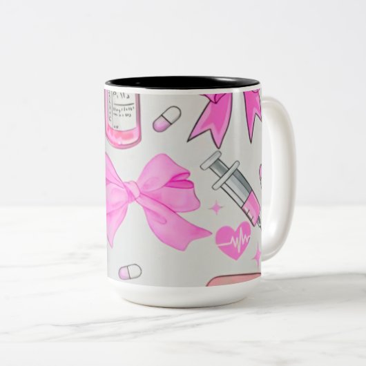 Nurse Items Zweifarbige Tasse (VorderseiteRechts)