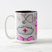 Nurse Items Zweifarbige Tasse (Links)