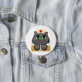 Nurse Kitten (grüne Augen) Button (Beispiel)