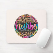 Nurse Leopard Print Mousepad (Mit Mouse)
