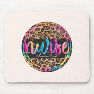 Nurse Leopard Print Mousepad